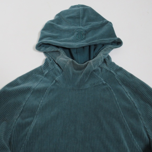 Lululemon Women's Scuba Oversized Hoodie *Velvet Cord Storm Teal Size XS/S - Picture 2 of 12
